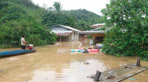 Unintended consequences of SCORE? This village at Long Busang was flooded last week. Campaigners suspect problems down stream at the Bakun Dam were responsible.