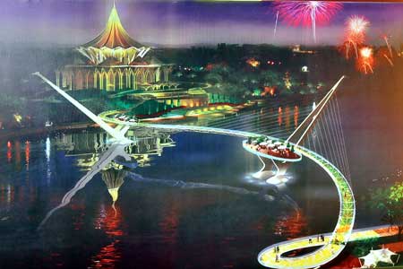 RM35 contract to Taib companies PPES and Naim Cendera to build the Golden Bridge pedestrian route across the river.