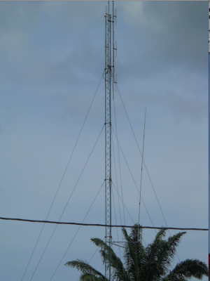 Suspicious - installations have appeared on masts like these in Sarawak, which experts say include probable jamming devices.