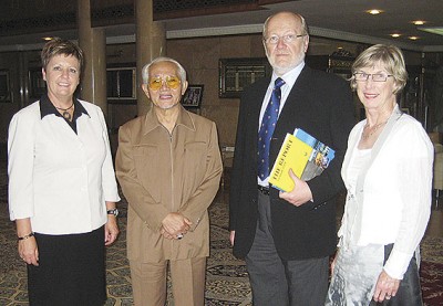 Former Vice-Chancellor James McWha with Taib in 2011 (clutching a copy of the puff piece 'Country Report' by vanity publishers Oxford Business Group