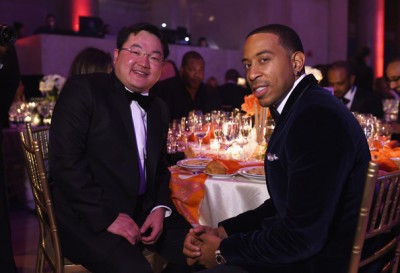 Jho Low with US rapper Ludacris in October 2014. 