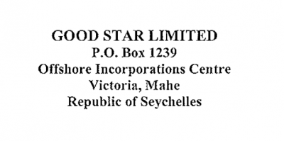 Shared Mail Box address for the two companies in the Seychelles, but no incorporation records.