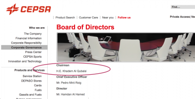 Still listed as the boss at CEPSA following his sudden dismissal