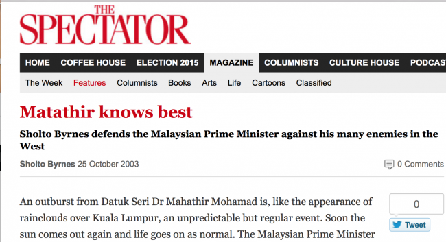 2003 - Mahathir knows best..