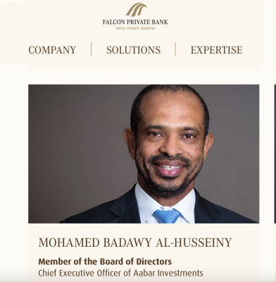Mohamed Badawy al-Husseiny CEO of Aabar was also Chair of Falcon Bank at the time of the multi-million dollar transactions into Najib's account and he remains a current Board Member at the Aabar/IPIC owned bank.