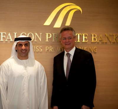 Official photo - Leemann and Al Qubaisi.  Falcon Bank in Zurich set up the entire transfer operation that went through Singapore. Leemann, who is ex-Goldman Sachs, could only have been heavily involved.