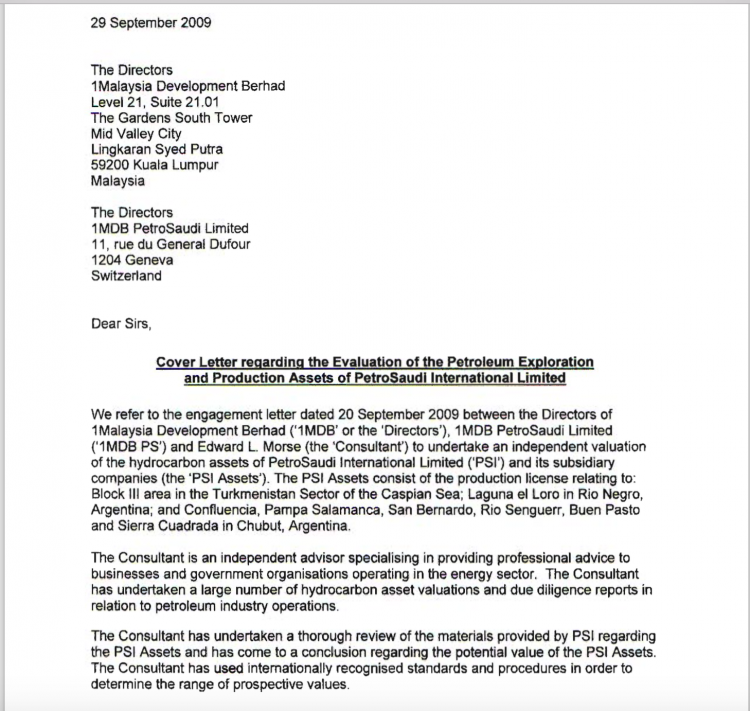 Ed Morse's cover letter to the PSI valuation report claimed it was 'independent' and abided by industry standards, yet acknowledged it relied upon the company's own information