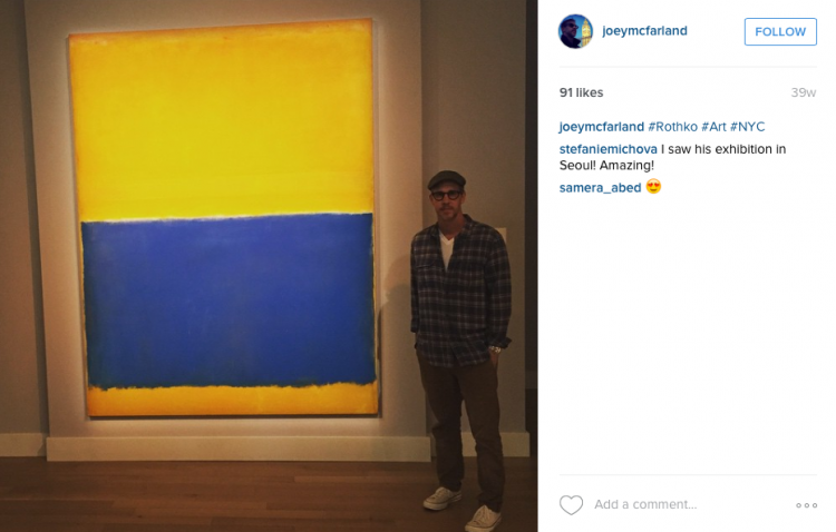 Joey McFarland also photographed himself next to Jho Low's Rothko purchase!