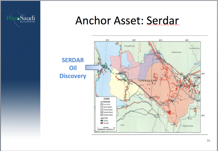 PSI claimed in its presentation that the Serdar oil field in Turkmenistan was an asset of the company. It was a lie