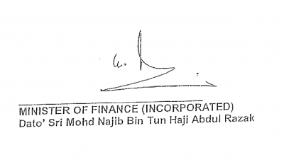 Familiar initials used by Najib on all those 1MDB decisions we now know about