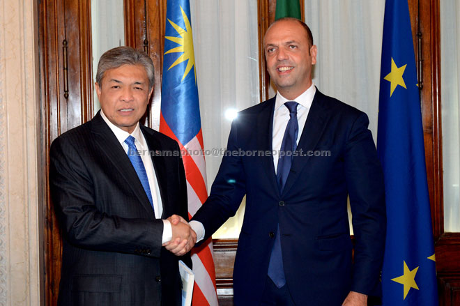 Zahid met with Angelino Alfano and called for the 'training visit' for top officers