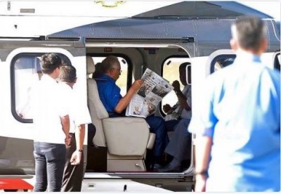 Najib has been constantly in and out of helicopters the past fortnight in Sarawak