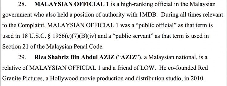 No mistaking who Malaysian Public Official Number 1 might be!