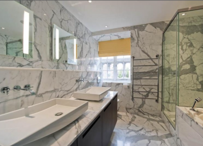 Marble bathrooms, of course