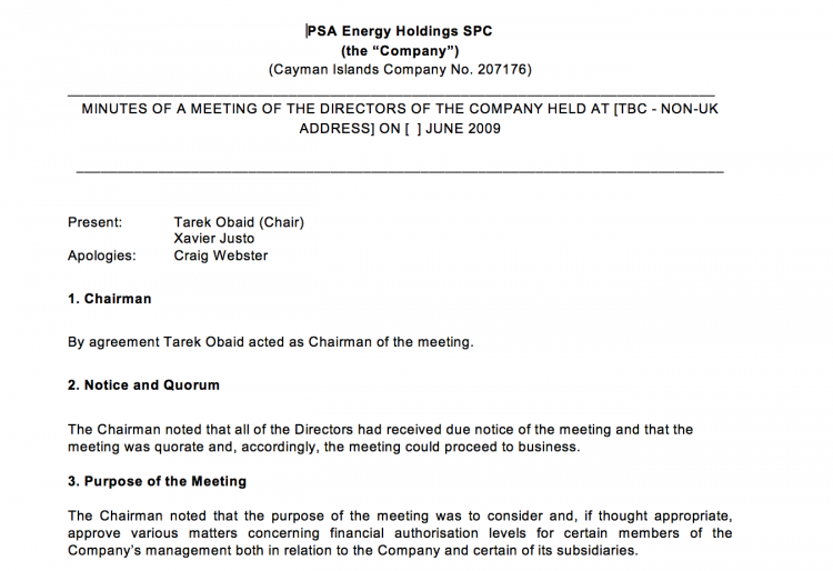 Director of the London related company PSA Energy, along with other companies in the group as well as registered Director of PetroSaudi at Companies House in London for a year in 2010