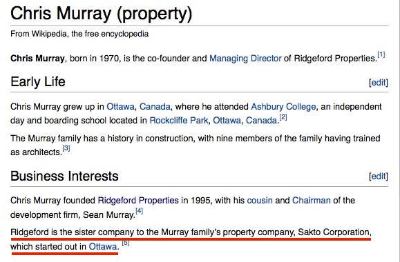 Chris Murray, Sean's cousin in charge of the London branch, Ridgeford Properties, attempted to paint the group as Murray family enterprise