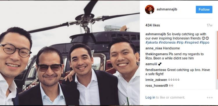 Older step-son Riza (2nd left) received even more - hundreds of millions in fact, in order to fund movies.  The two boys have spent the past months kicking their heels round KL enjoying a luxury jetset existance and attending global government meetings with their Dad.