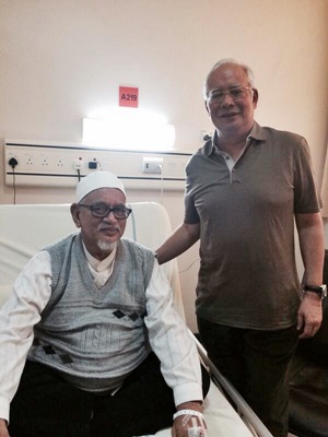 Najib has been one of Hadi's most frequent visitors after his operation and "phones almost daily" say sources