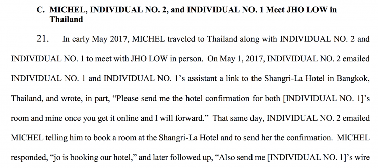 Jho Low was hiding in the respectable 5* Shangrilah Hotel?