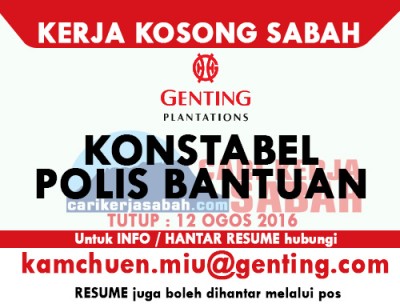 Classic advertisement by a plantation company for Polis Bantuan - whose interests are they likely to represent?