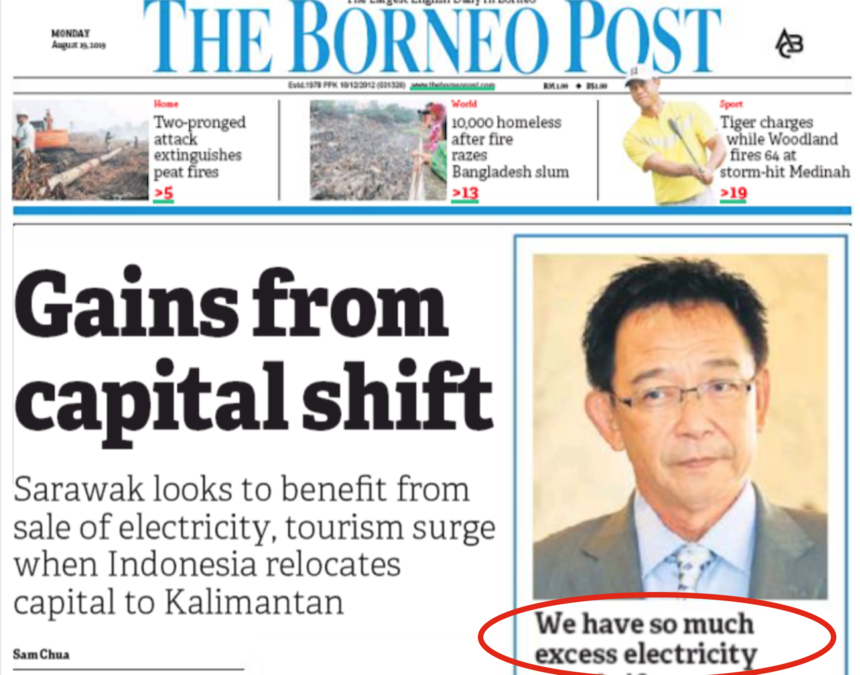 “Energy Glut”? – Sarawak GPS Bigwig Admits Truth At Last!