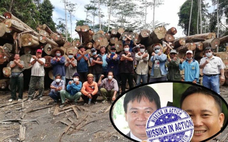 Deserted once more by their chosen representatives - the two MPs have abandoned their people, seen here today continuing to bravely campaign against GPS/PN-backed logging by Shin Yang in Long Bemang Tutoh