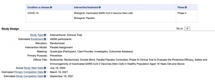 Where does the 'Malaysian donation' of 500,000 free trial tests fit in to the official study?