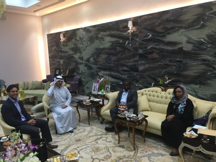 Sheikh Sabah and Jho Low's contact Hamad Al Wazzan entertain the Vice President of the Banque Federale de Banque Fédérale de Commerce in the Comoros, Attoumane Andoudou, in 2016