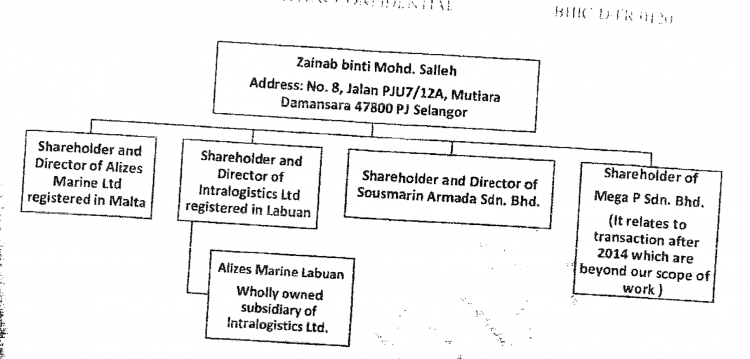The auditors laid out the network of companies connected to the mysterious Zainab